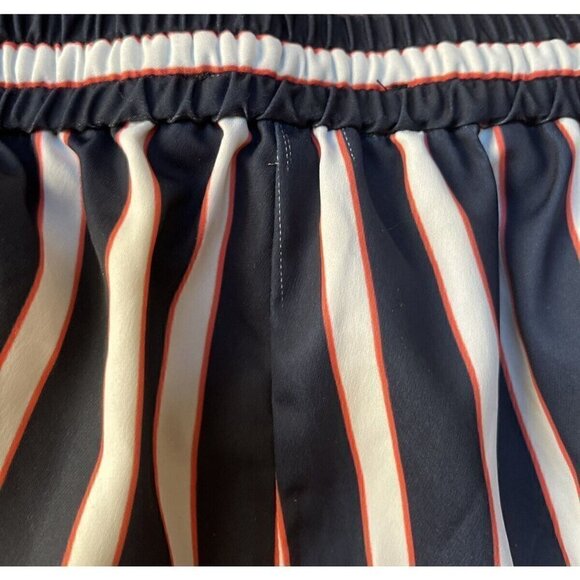 Madisonne Womens Blue Striped Drawstring Wide leg Pants Size S - Picture 5 of 14